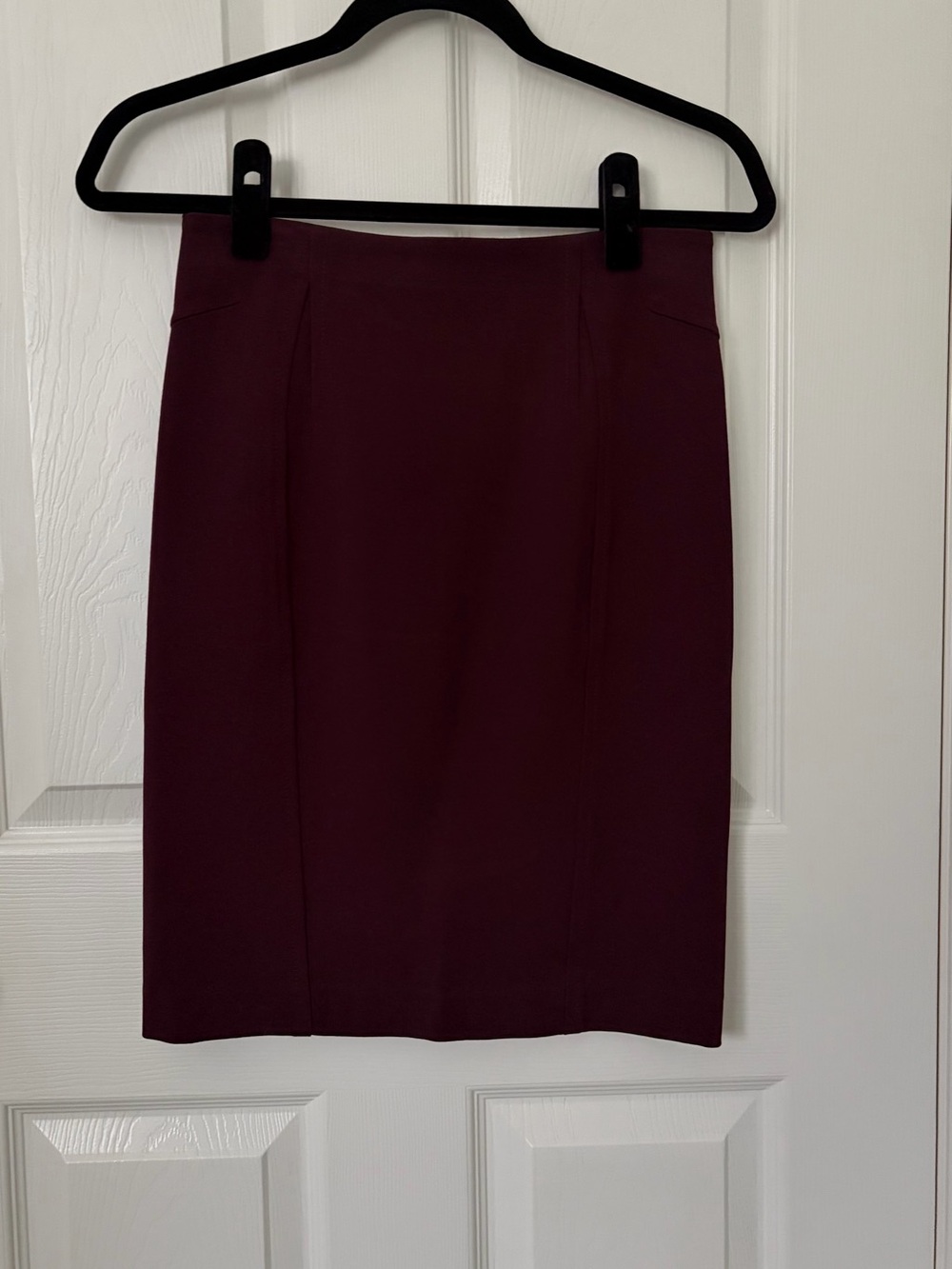 Ann Taylor Burgundy Pencil Skirt